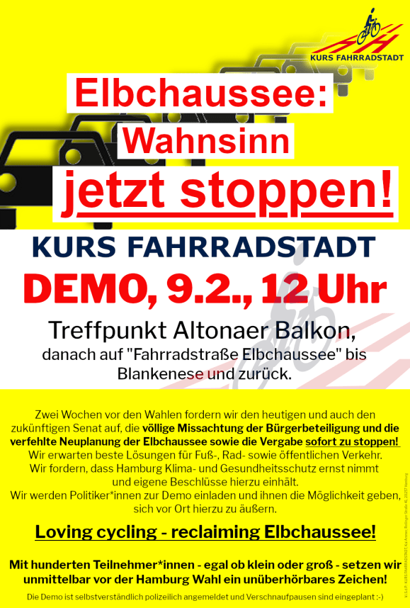 Demo KFHH Elbchaussee Aufruf